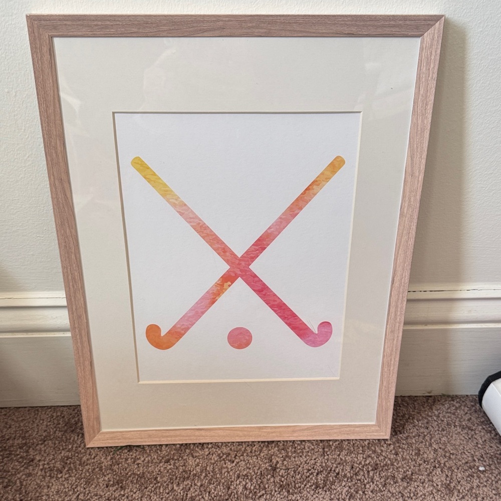 Gradient Hockey Stick Art Print